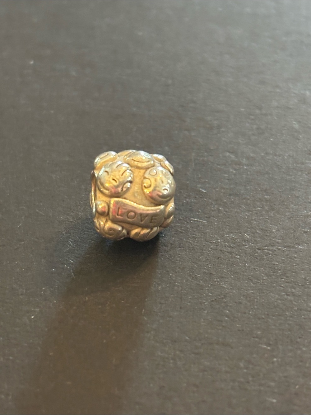 Sterling 'LOVE' Floral Bead Charm